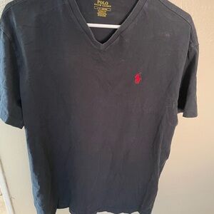 Polo by Ralph Lauren Men's Black V-Neck T-Shirt